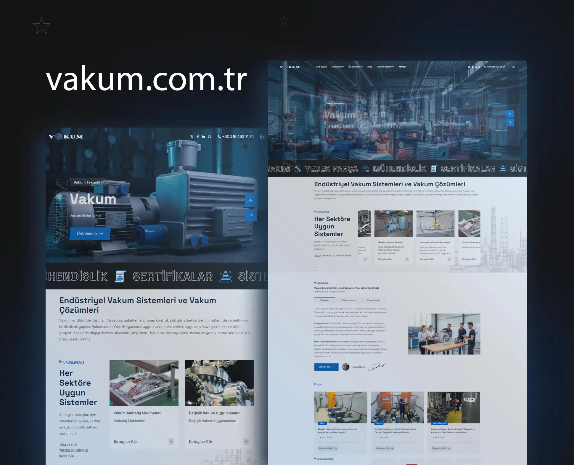 Vakum Teknoloji Kurumsal Web Sitesi