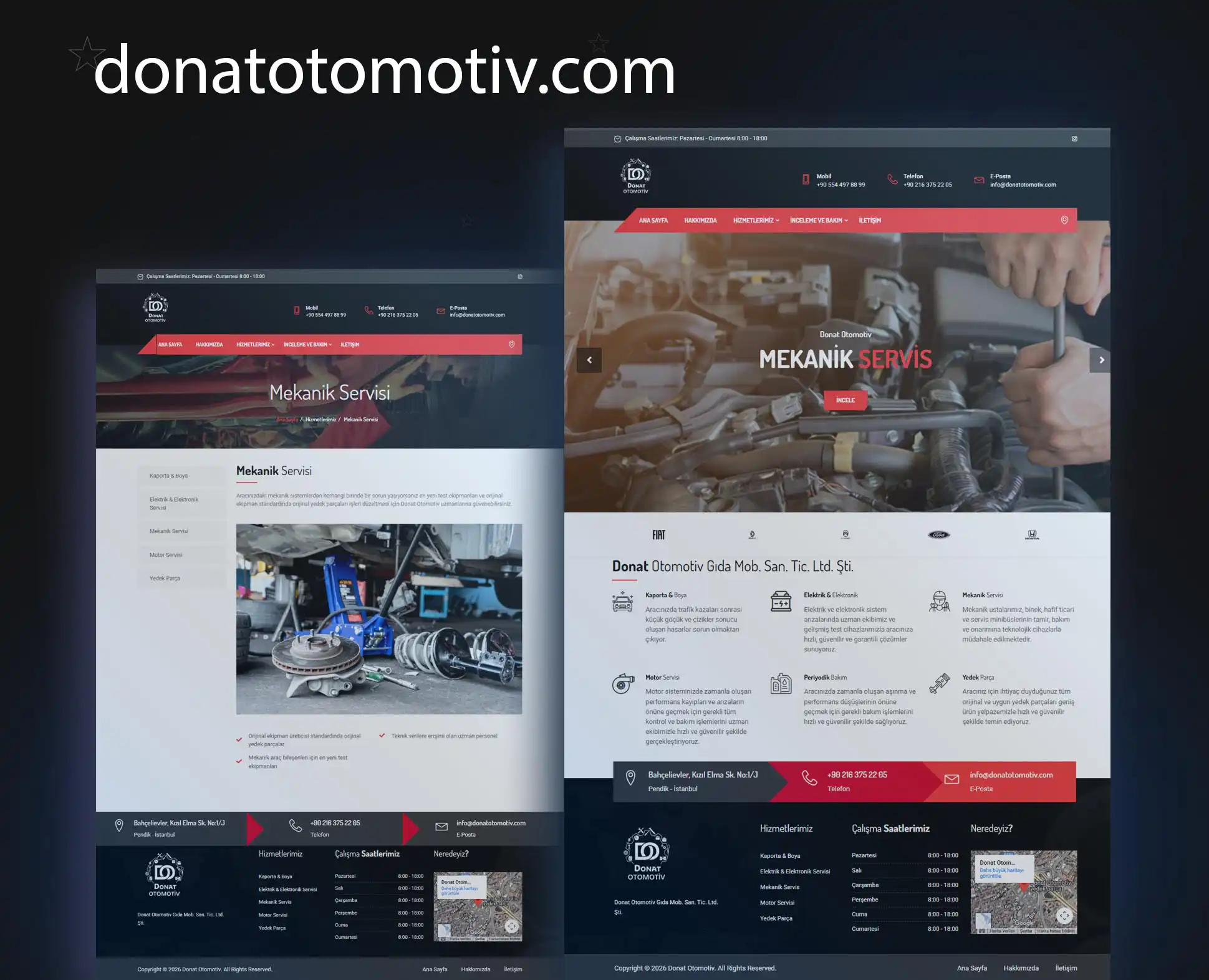 Donat Otomotiv Kurumsal Web Sitesi