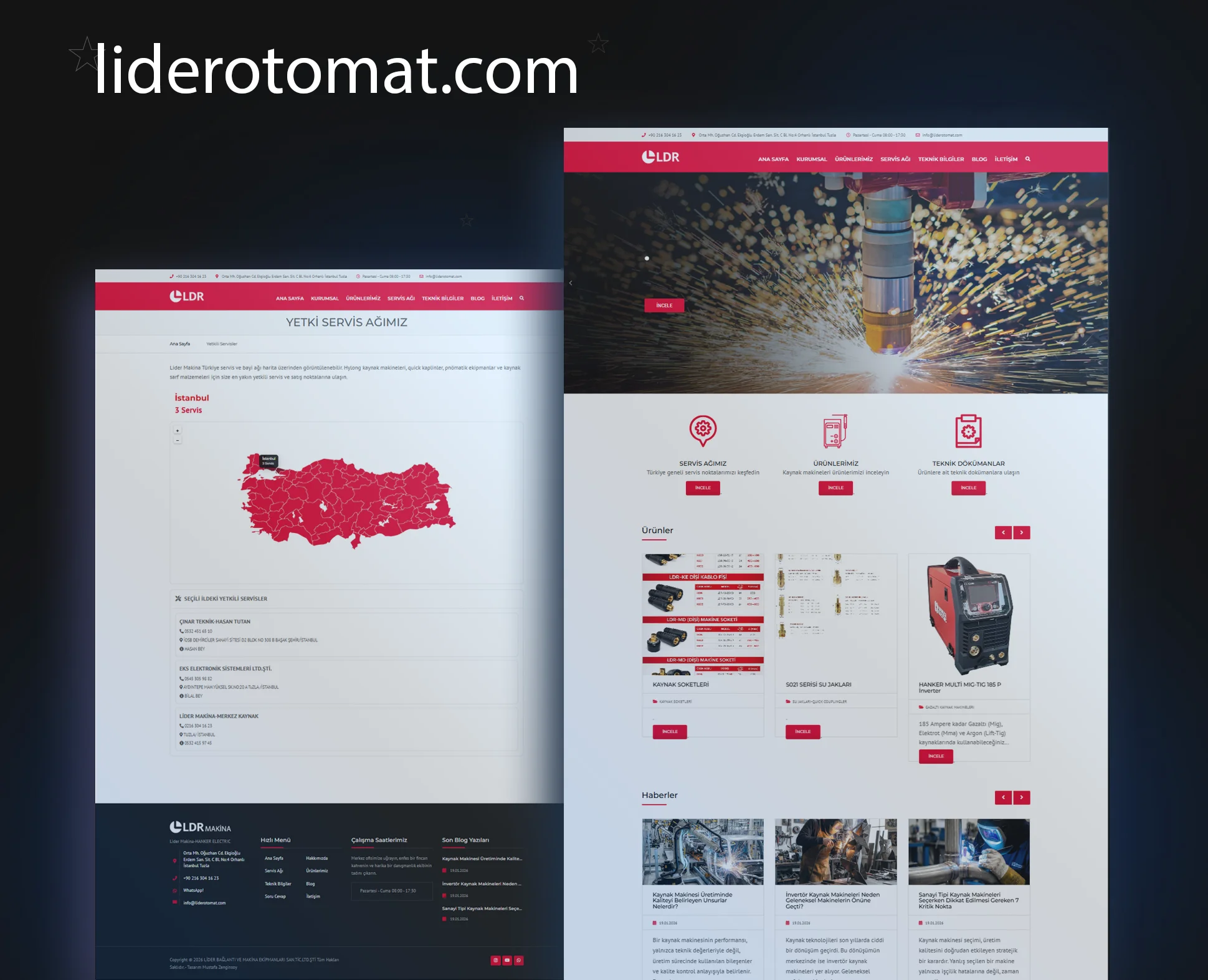 Lider Otomat Kurumsal Web Sitesi